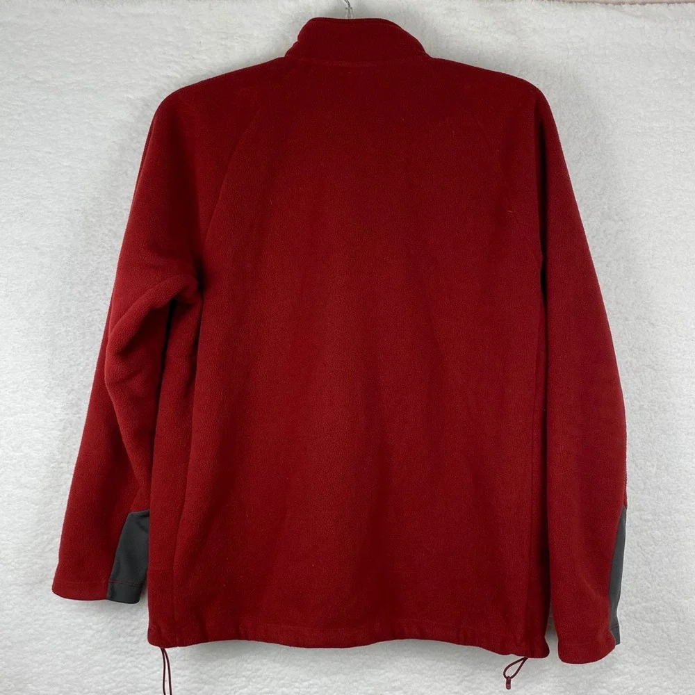 The North Face Mens TKA Glacier Full Zip Fleece Jacket Red Grey Large NF0A49AE